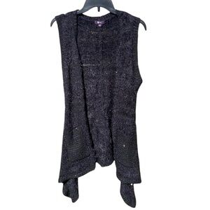 Lily Fuzzy Sweater Vest - L